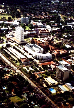 [Bird's eye view of the main campus]